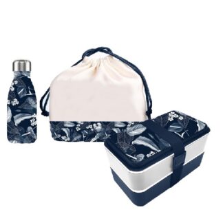 Set trio bouteille - sac isotherme - boite de rangement