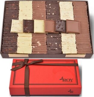Chocolats 150 Carres dégustation assortiment 6 saveurs - boite 550g