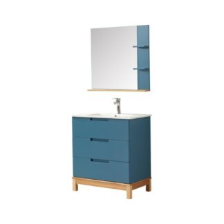Ensemble de salle de bain bleu 80 cm