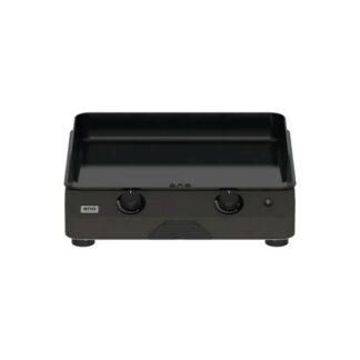 Plancha gaz fonte emaillee FUSION 60 - 2 brûleurs - gris cargo