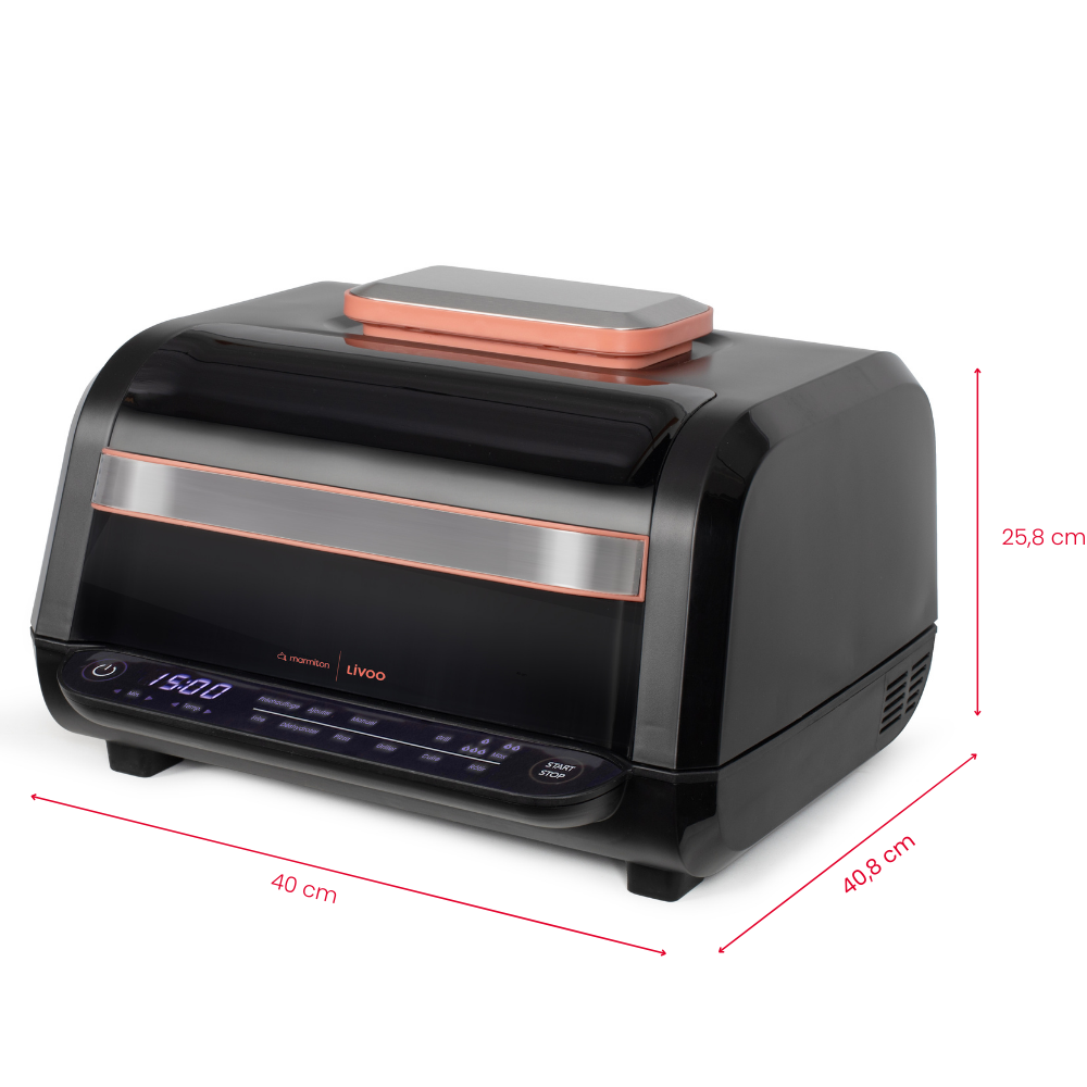 Friteuse sans huile & grille - 6 l - noir – Image 4