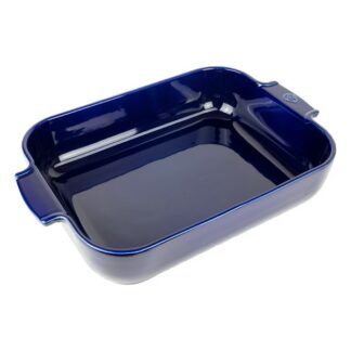 Plat ceramique four rectangulaire APPOLIA 40cm - bleu