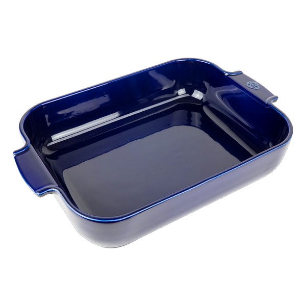 Plat ceramique four rectangulaire APPOLIA 40cm - bleu