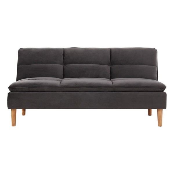 Canapé convertible LEEDS - gris anthracite