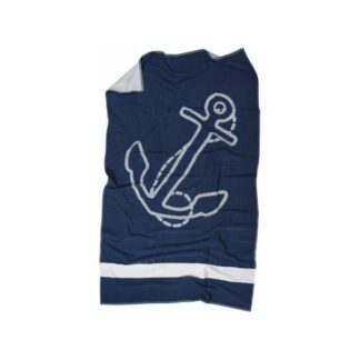 Serviette de plage ANCRE - bleu marine