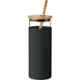 Gobelet verre 450ml avec housse - noir