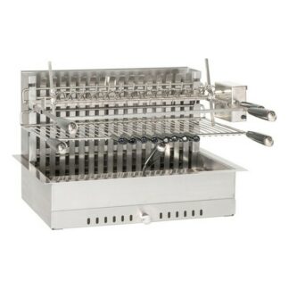 Gril avec tournebroche electrique encastrable ou a poser - inox