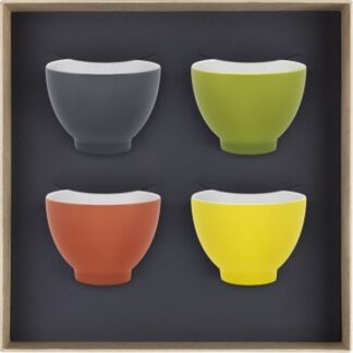 Bol porcelaine 10cl MODULO COLOR - Coffret de 4 pieces