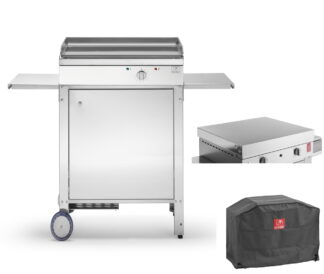 Plancha electrique Lisse Chef 55 avec chariot ferme + couvercle et housse