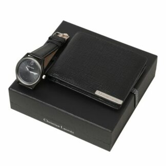 Portefeuille & montre Noir