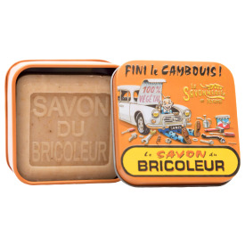 LA SAVONNERIE DE NYONS Le Savon du Bricoleur - Au Beurre de Karité BIO - Boîte Métal 100 G