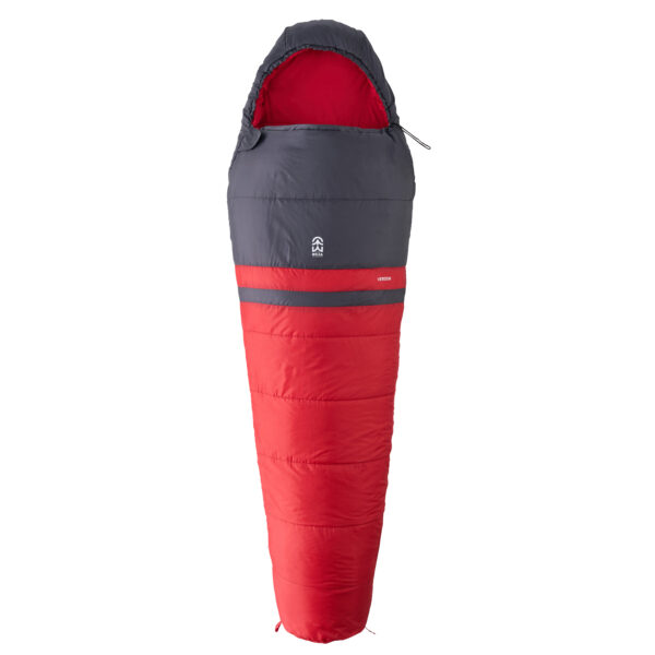 Sac de couchage loisir Verdon - gris et rouge