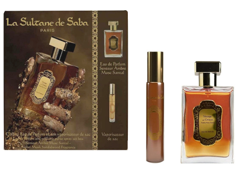 LA SULTANE DE SABA Voyage en Orient Ambre Musc Santal - Eau de Parfum 50 ML & Vaporisateur 10 ML