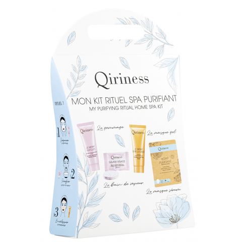 QIRINESS Kit Spa Purifiant - Crème Gommante 20 ML & 3 produits