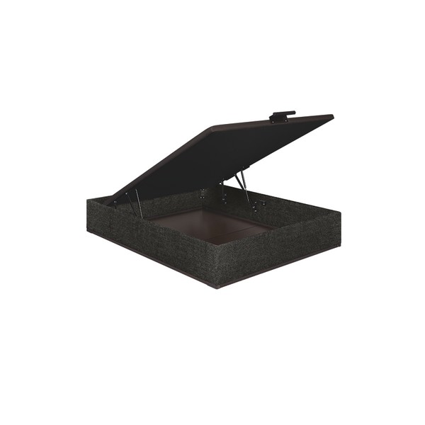 Sommier coffre ELITE 140 x 190 cm - jersey gris fonce
