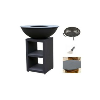 Brasero de cuisson Piatto Medium 84 cm avec accesoires - noir