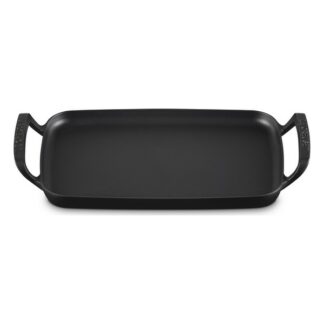 Plancha rectangulaire barbecue 40 cm - noir