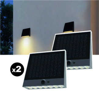 Lot de 2 lampes solaires Solar Wall S25