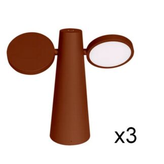 Lampe Oto 27 cm 3 pieces - ocre rouge