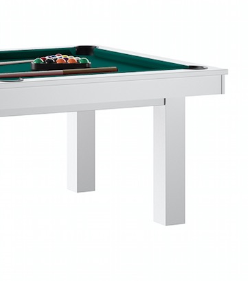 Billard convertible LAFITE blan avec drap vert – Image 2