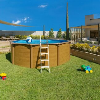 Piscine hors sol en acier OSMOSE 4.55 X 1.32 m - aspect bois
