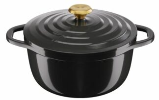 Coccotte ronde en fonte Air 24 cm - noir - gris