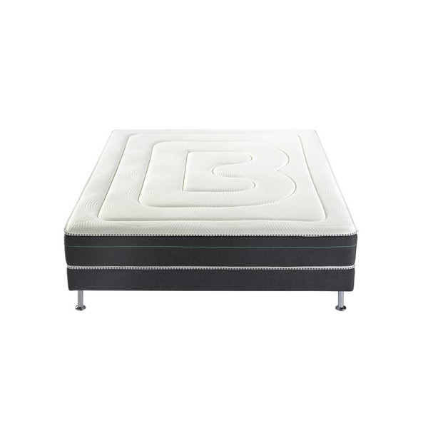 Lit SUMATRA 140 x 190 cm - gris fonce