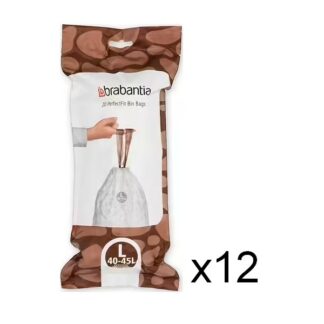 Sacs poubelle rouleau PerfectFit L 40-45 l - 20 sacs x 12