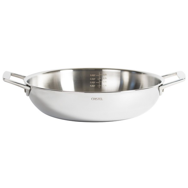 Plat sautoir en inox 22 cm avec anses