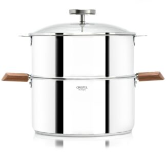 Cuiseur vapeur Biome avec anses amovibles 20 cm - bois de noyer