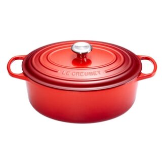 Cocotte ovale 33 cm 7,5L - cerise