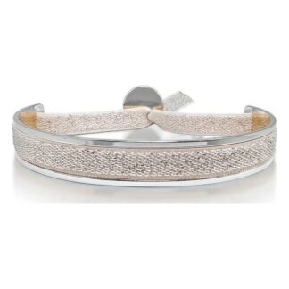 Bracelet Jonc ruban lumineux - blanc - palladium