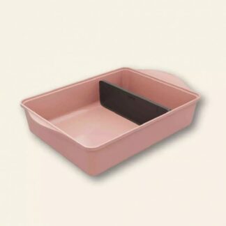 Plat a four avec separateur - rose guimauve