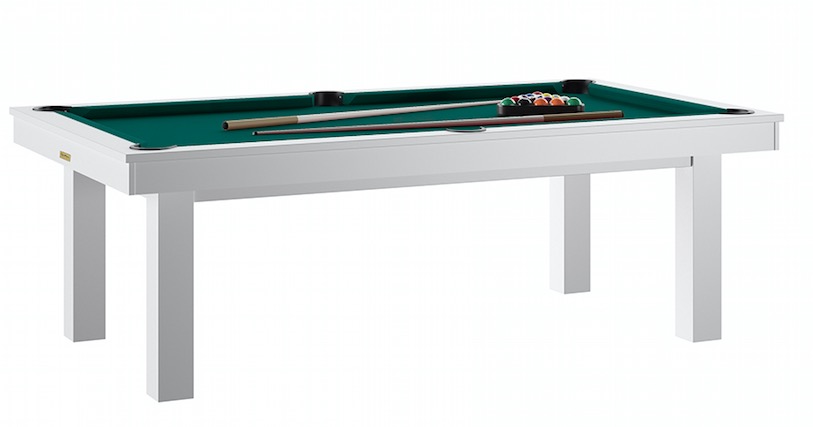 Billard convertible LAFITE blan avec drap vert