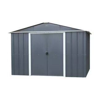 Abris de jardin metal 6.44m2 avec kit d'ancrage - anthracite