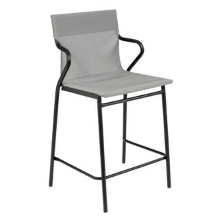Fauteuil Horizon Middle - gris perle - noir