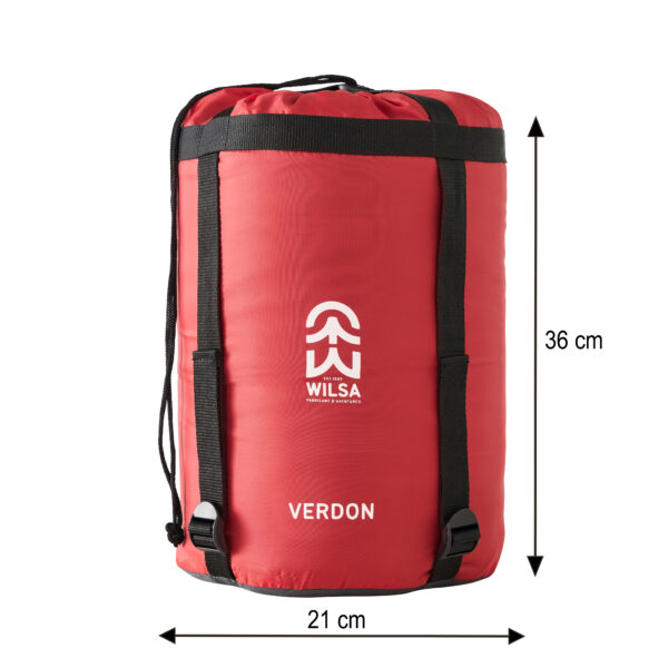 Sac de couchage loisir Verdon - gris et rouge – Image 4