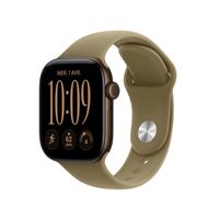 Apple Watch Series 12 GPS 46 mm Boîtier en aluminium Bronze foncé avec Bracelet Sport Olive - M/L