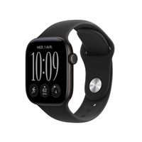 Apple Watch Series 12 GPS + Cellular 42 mm Boîtier en aluminium Noir avec Bracelet Sport Noir - S/M