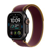 Apple Watch Ultra 4 GPS + Cellular 49 mm Boîtier en titane Noir avec Boucle Trail Bordeaux - S/M