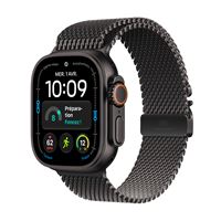 Apple Watch Ultra 4 GPS + Cellular 49 mm Boîtier en titane Noir avec Boucle milanaise en titane Noir - M