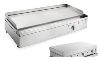 Plancha electrique Lisse Chef 80 avec couvercle