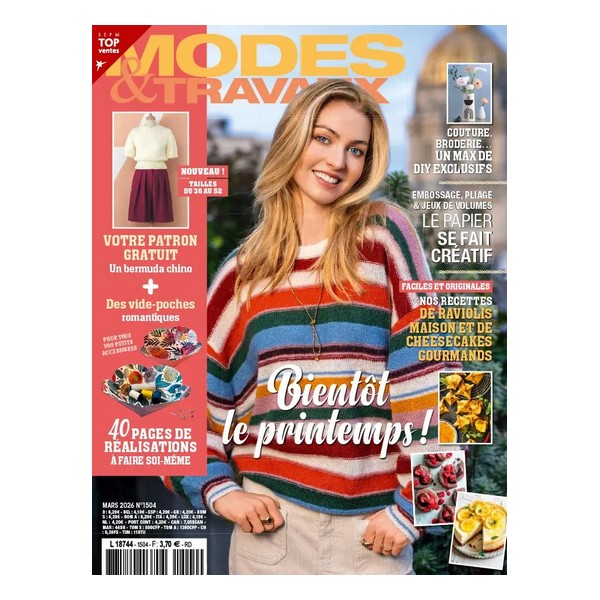 Abonnement magazine mensuel MODES ET TRAVAUX - 12 numeros
