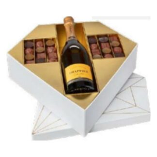Pannier gourmand COFFRET DIAMANT CHOCOLATS & CHAMPAGNE