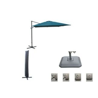 Parasol deporte avec housse et pied - bleu
