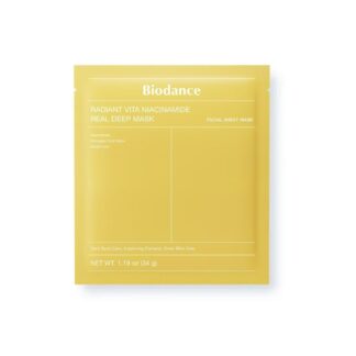 BIODANCE Radiant Vita Niacinamide Real Deep Mask - Masque illuminateur et unifiant 34 G
