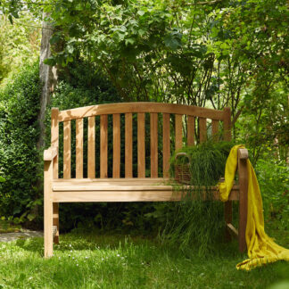 Banc de jardin en teck massif VERDI 120 cm
