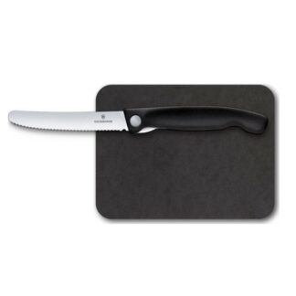 Planche à découper et couteau d’office pliant Swiss Classic - noir