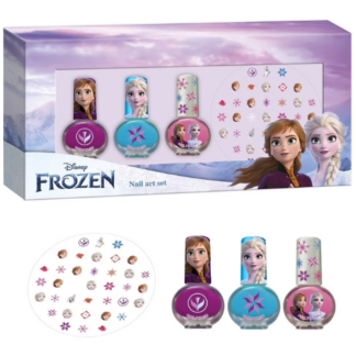 DISNEY Reine des Neiges - 3 Vernis & Autocollants pour Ongles
