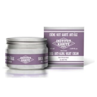 INSTITUT KARITÉ Crème Nuit Karité Anti-âge - Nuage de Coton Tous types de peaux 50 ML